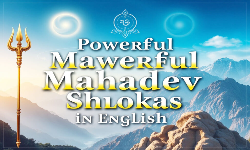 Powerful Mahadev Shlokas in English