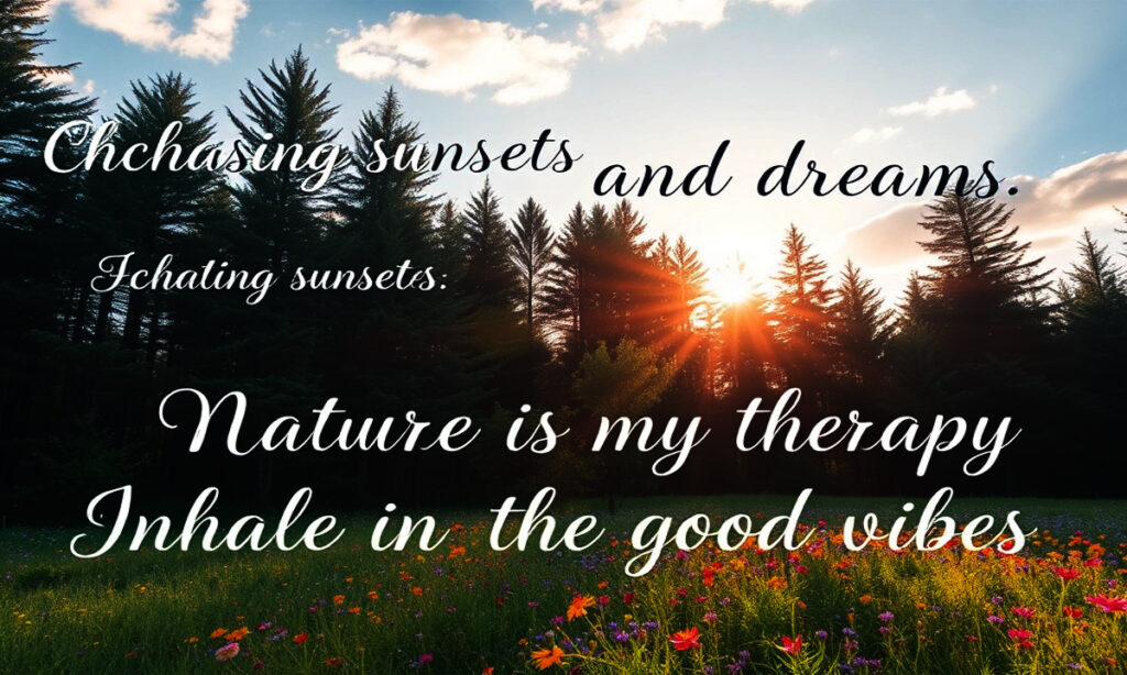 Aesthetic nature captions