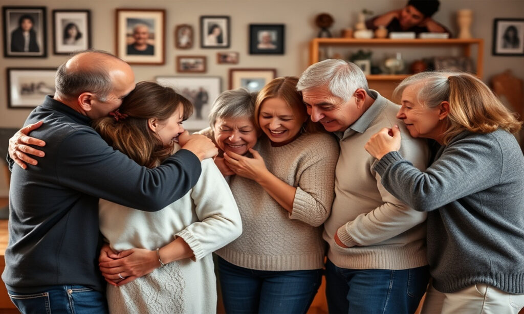 Emotional family captions for IG