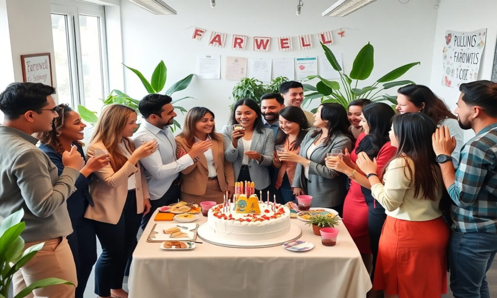 Farewell Captions for Colleagues