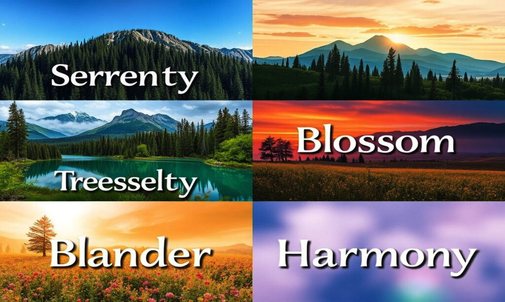 One-Word Nature Captions