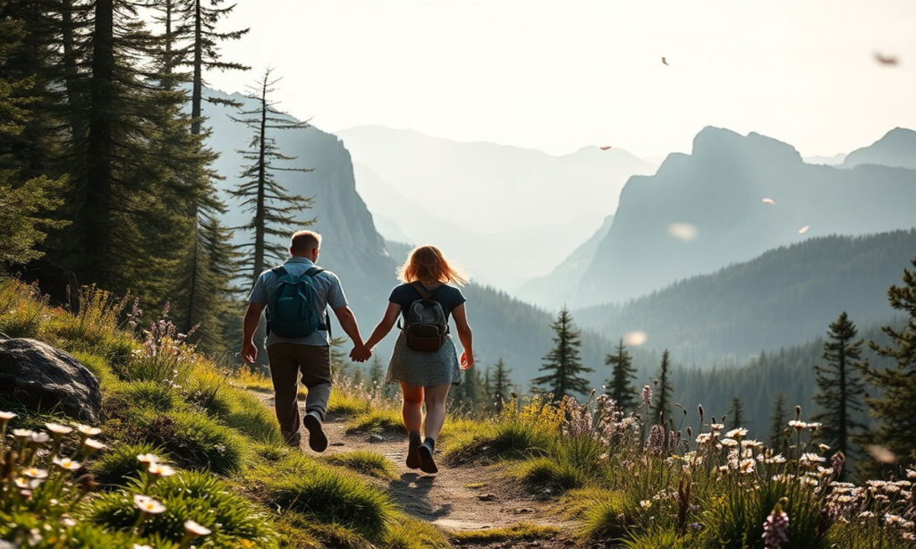 Romantic Hiking Captions for Couples