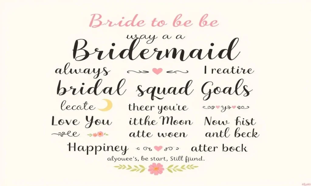 Bridal Shower Captions for Friends, Guests & Wedding Party