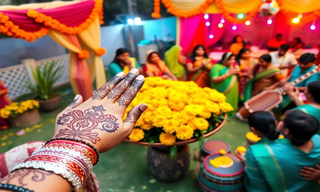 Mehndi, Haldi & Sangeet Captions for Sister's Wedding