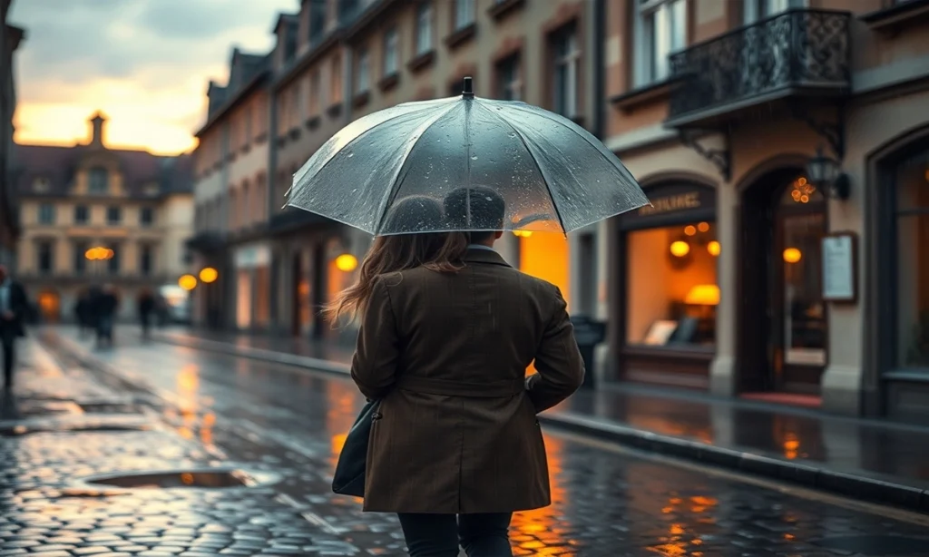 Romantic Rainy Day Captions