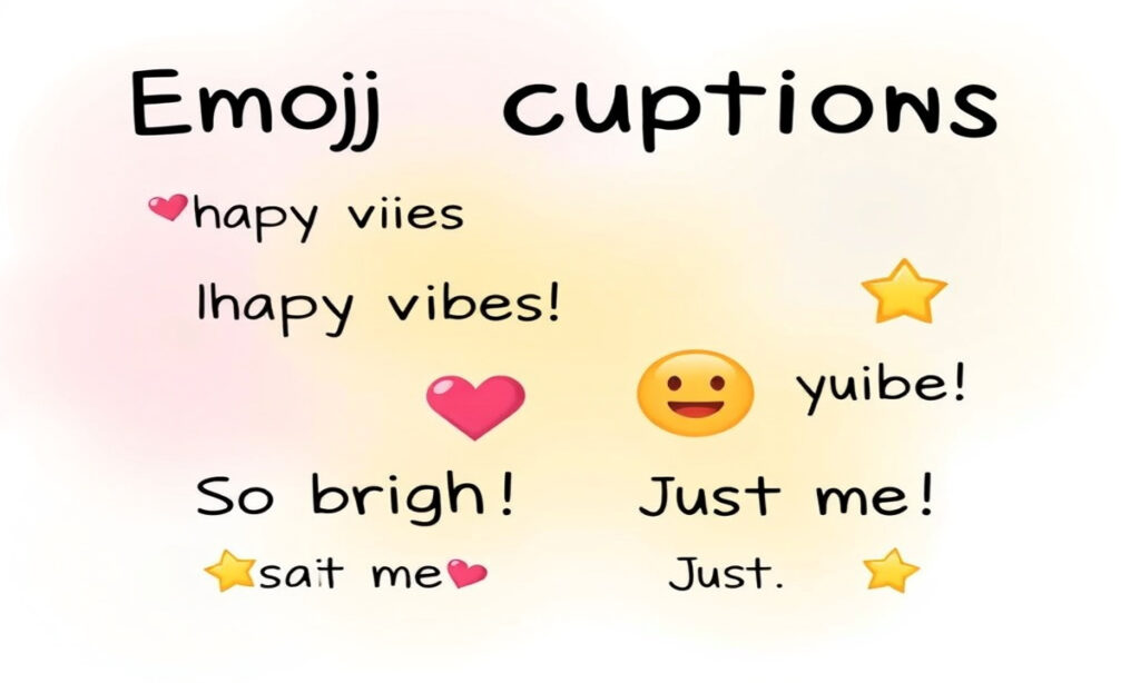 Short & Simple Emoji Captions for Instagram for Girls 💬