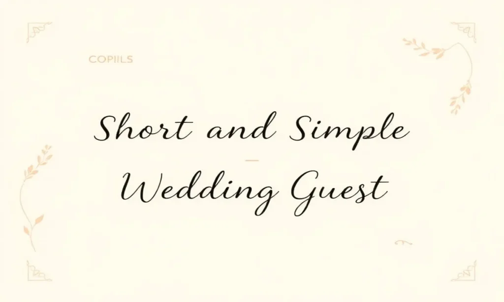 Short and Simple Wedding Guest Captions
