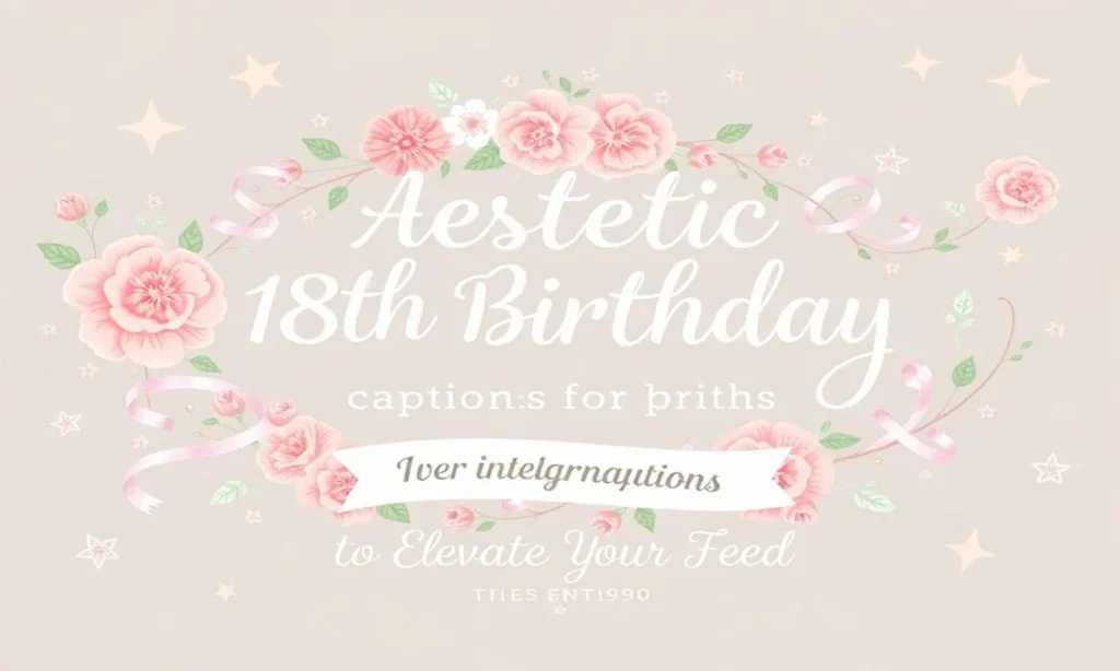 Aesthetic 18th Birthday Captions to Elevate Your Feed