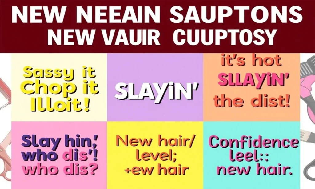 Confident & Sassy New Haircut Captions