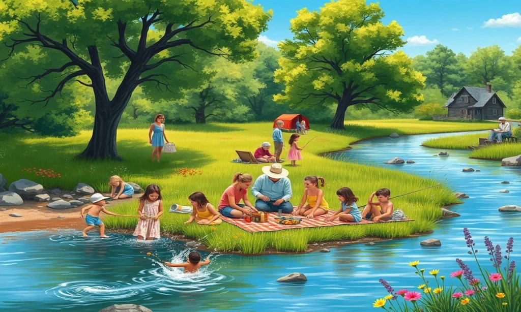 Family Day at the River Captions