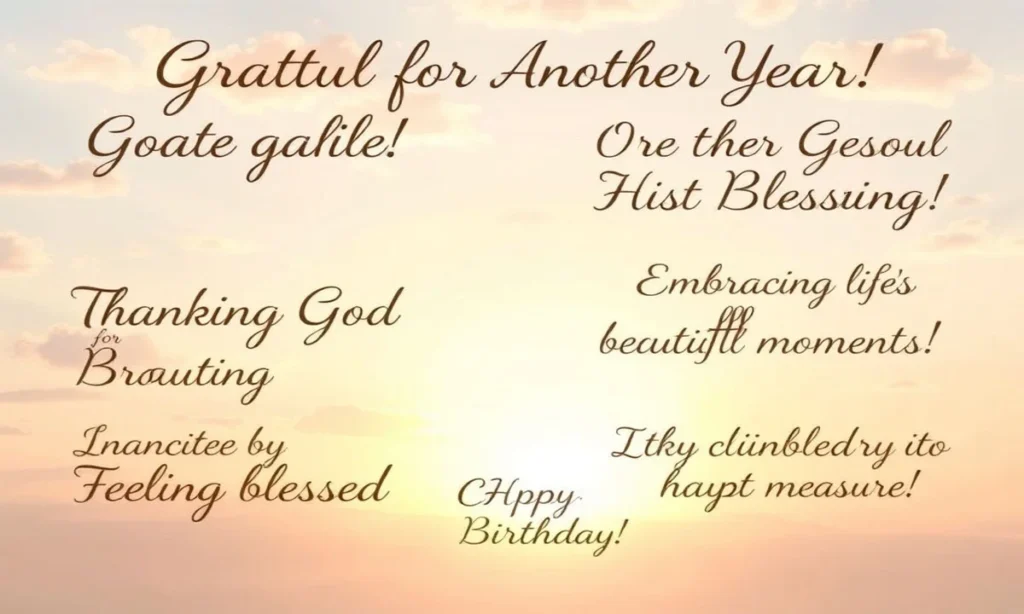 Grateful Birthday Captions to Thank God and Life