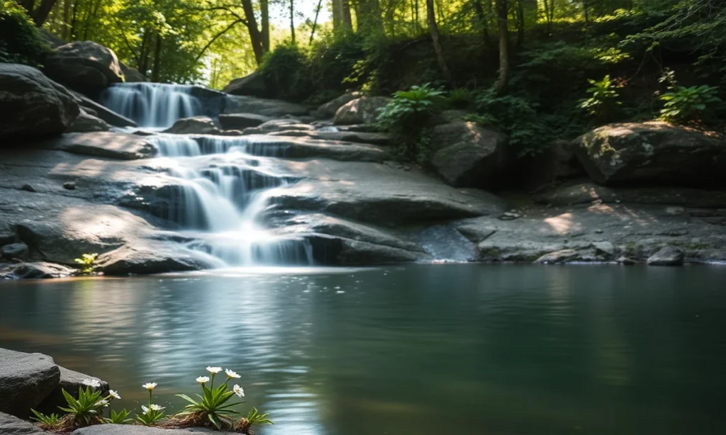 Peaceful and Calm Waterfall Captions