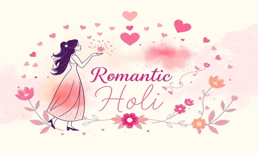 Romantic Holi Captions for Couples