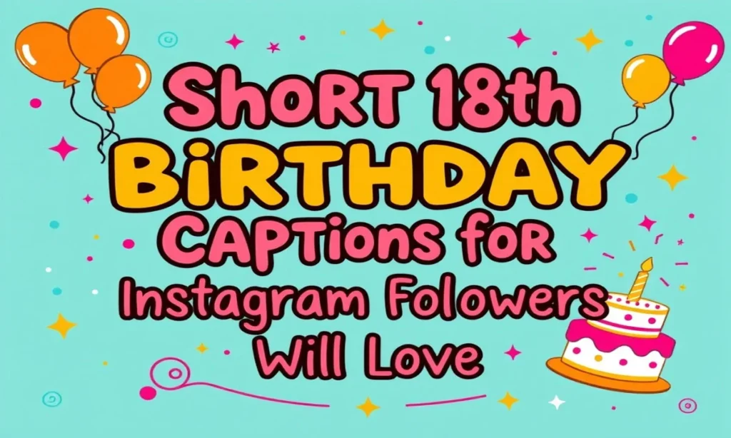 Short 18th Birthday Captions for Instagram Followers Will Love