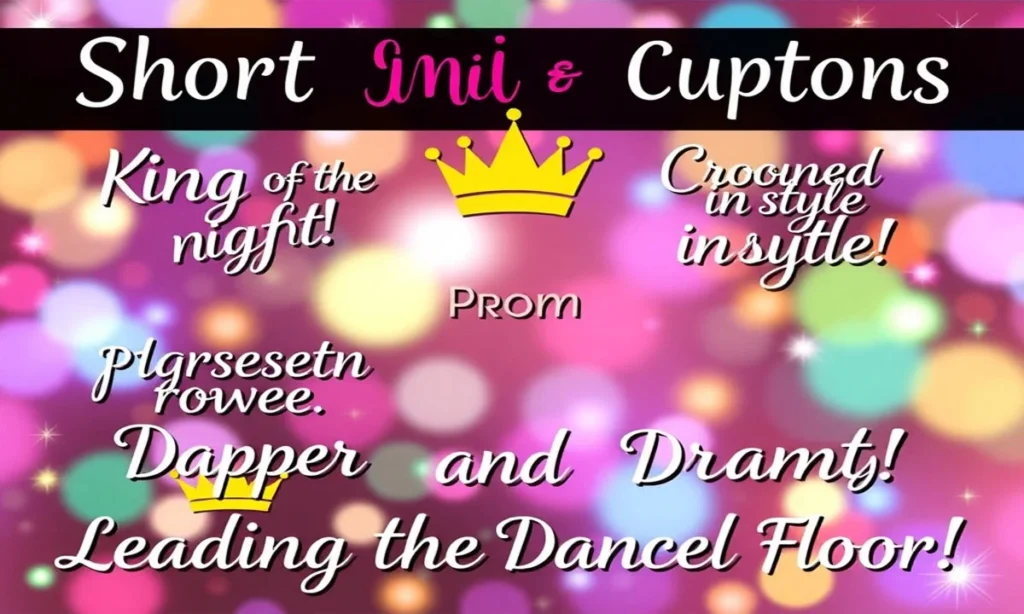 Short and Sweet Prom King Instagram Captions